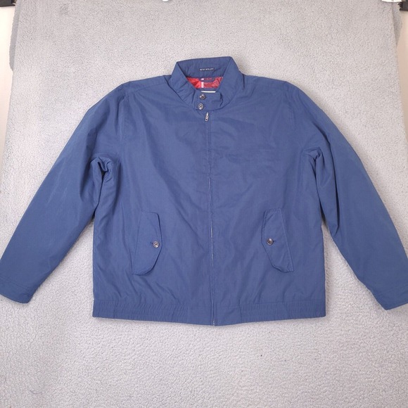 St. John's Bay Jacket Mens XXL Blue Full Zip Water Repellent Outdoor Lined Plaid - Picture 1 of 16